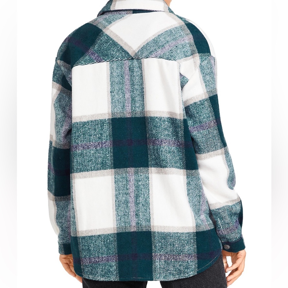BB Dakota by Steve Madden Plaid Shacket Evergreen Plaid Size Medium - Picture 3 of 15